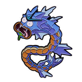 瑞克和莫蒂宝可梦暴鲤龙胸针水系飞行系神奇宝贝徽章