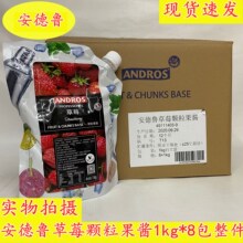 广州蓬辉8年老店供应 安德鲁颗粒草莓酱1kg*8包整件 草莓果酱