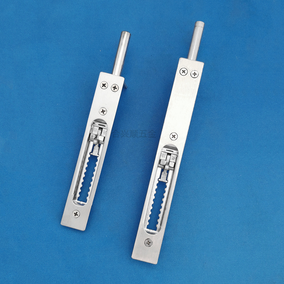 合兴顺不锈钢天地插销隐藏式暗装插销木门防盗门栓不锈钢插销