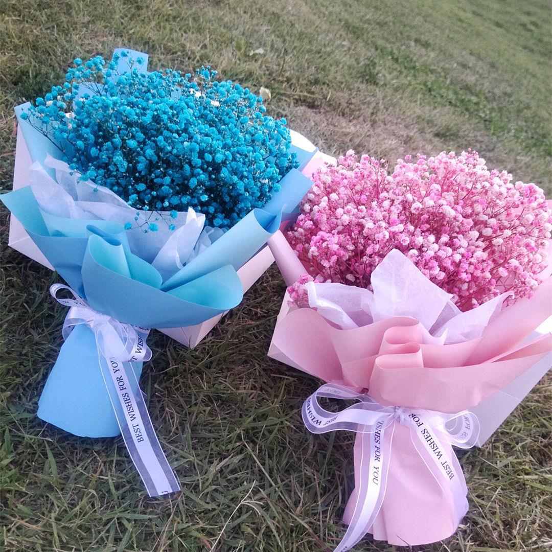 满天星手捧干花束带灯毕业季礼物情人节生日送老师女友闺蜜教师节