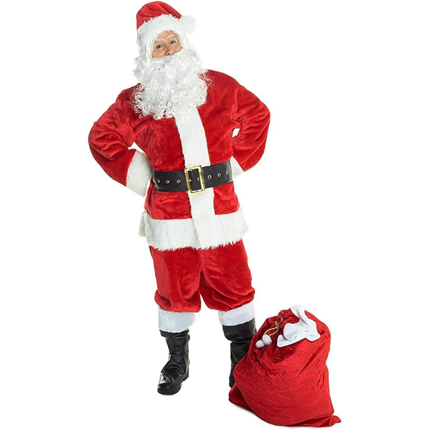 亚马逊新款圣诞老人表演服可爱圣诞节装扮套装演出服装-阿里巴巴