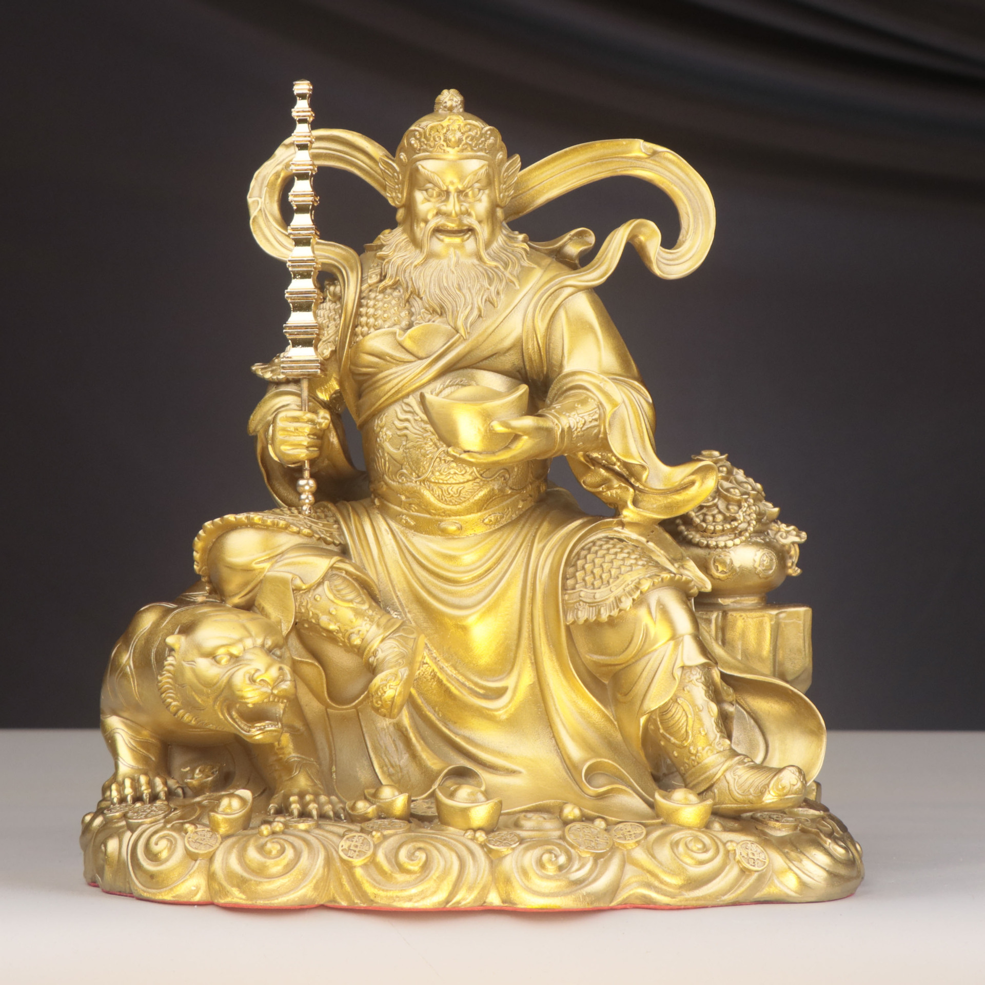 杨铜记 铜赵公明 铜武财神 店铺家居铜武财神摆件厂家批发