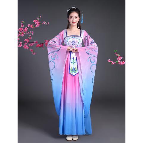古装女仙女武媚娘汉服广袖流仙裙中国风飘逸古风古典舞蹈演出服装
