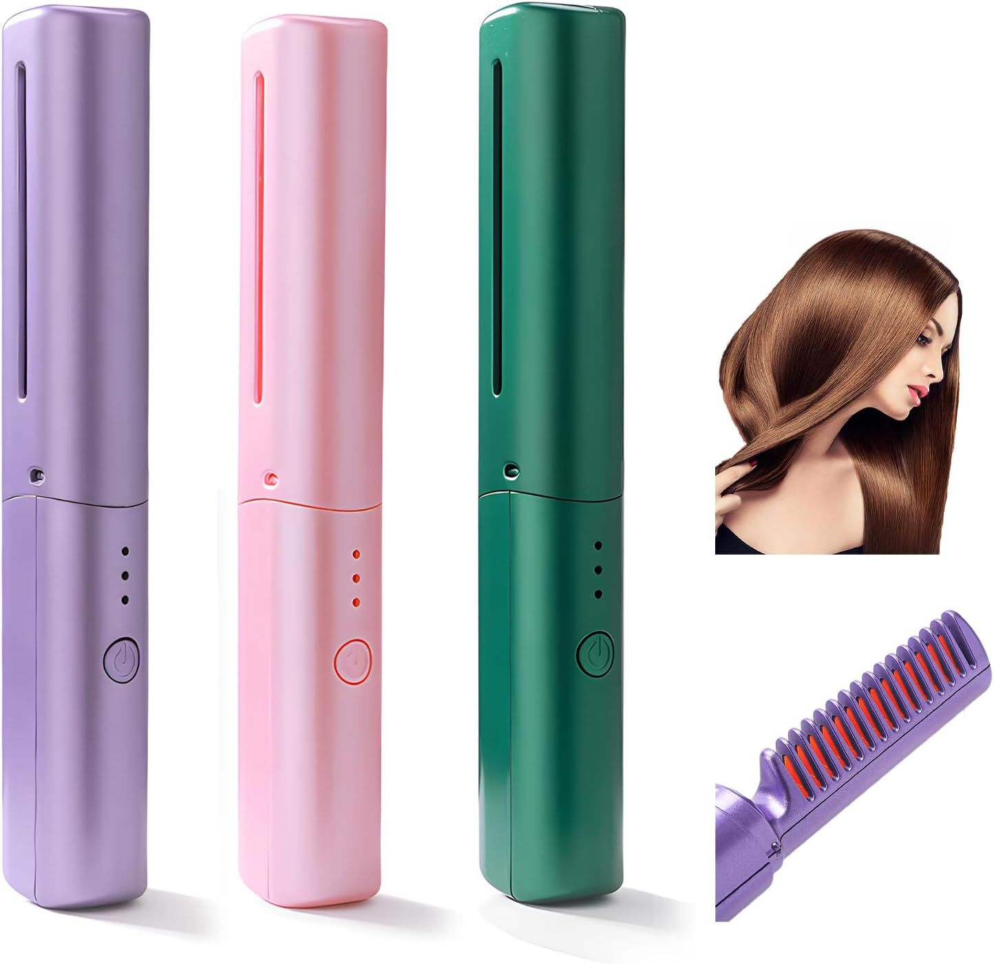 Cross-Border Mini Hair Hybrid/220V Straight Comb Hair Curler