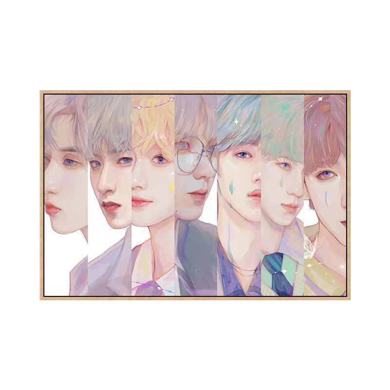 明星diy数字油画手绘填色丙烯颜料油彩画tnt时代少年团装饰挂画