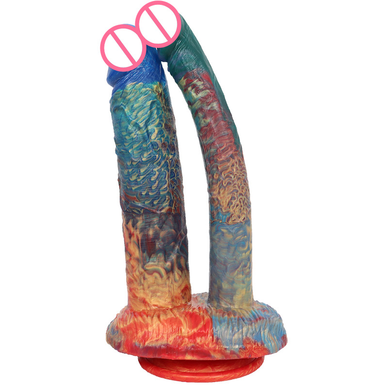 双头龙女同拉拉自慰性玩具 彩色u形肛塞情趣用品阴肛自慰高潮棒