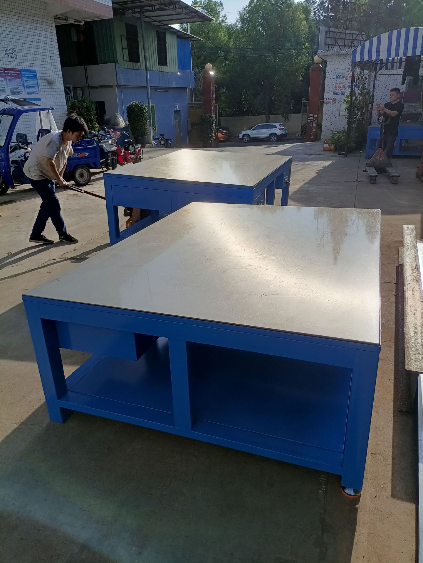 深圳重型检验钢板平台桌 模具维修敲打工作台 诚浩工模台定制-阿里巴