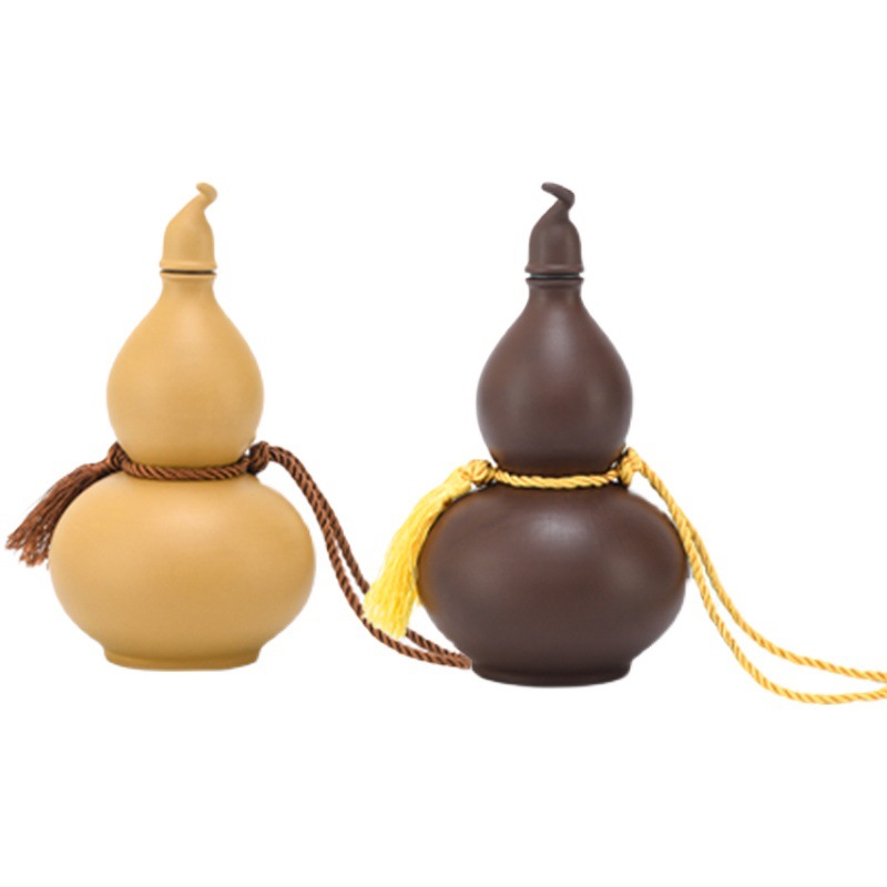 陶瓷酒瓶紫砂酒坛葫芦瓶酒具密封家用酒罐摆件生日祝寿喜宴瓶