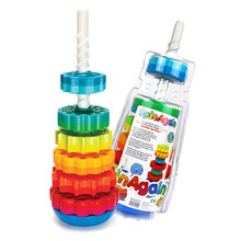 智库（Fatbrain）儿童玩具彩虹吸盘叠叠杯幼儿彩色叠叠乐婴儿早教