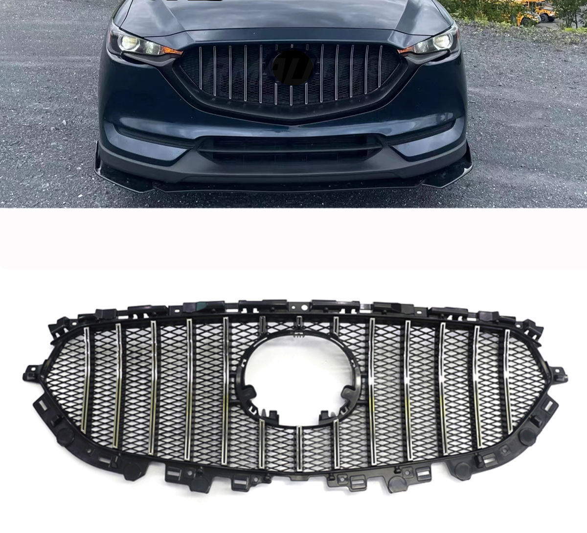 2022年马自达3昂克赛拉中网格栅gt前脸竖条网罩改装件