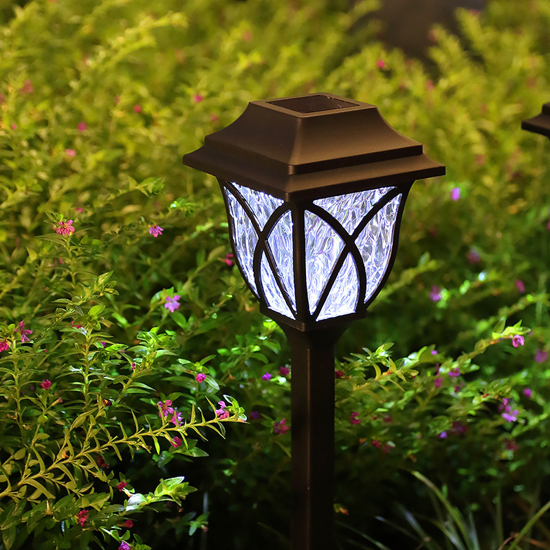 Solar Garden Lamp Outdoor Household Decorative Yard Garden Lawn Waterproof Lawn Lamp Layout Floor Outlet Light and Shadow Light