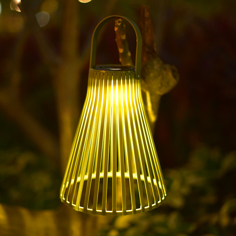 Outdoor Solar Garden Lamp Villa Lamps Household Rattan Hanging Lamp Balcony Outdoor Decoration Atmosphere Projection Lamp