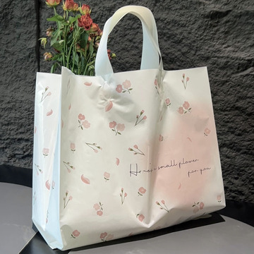 小碎花服装店手提袋礼品袋塑料袋包装袋女装店购物袋胶袋口袋印刷