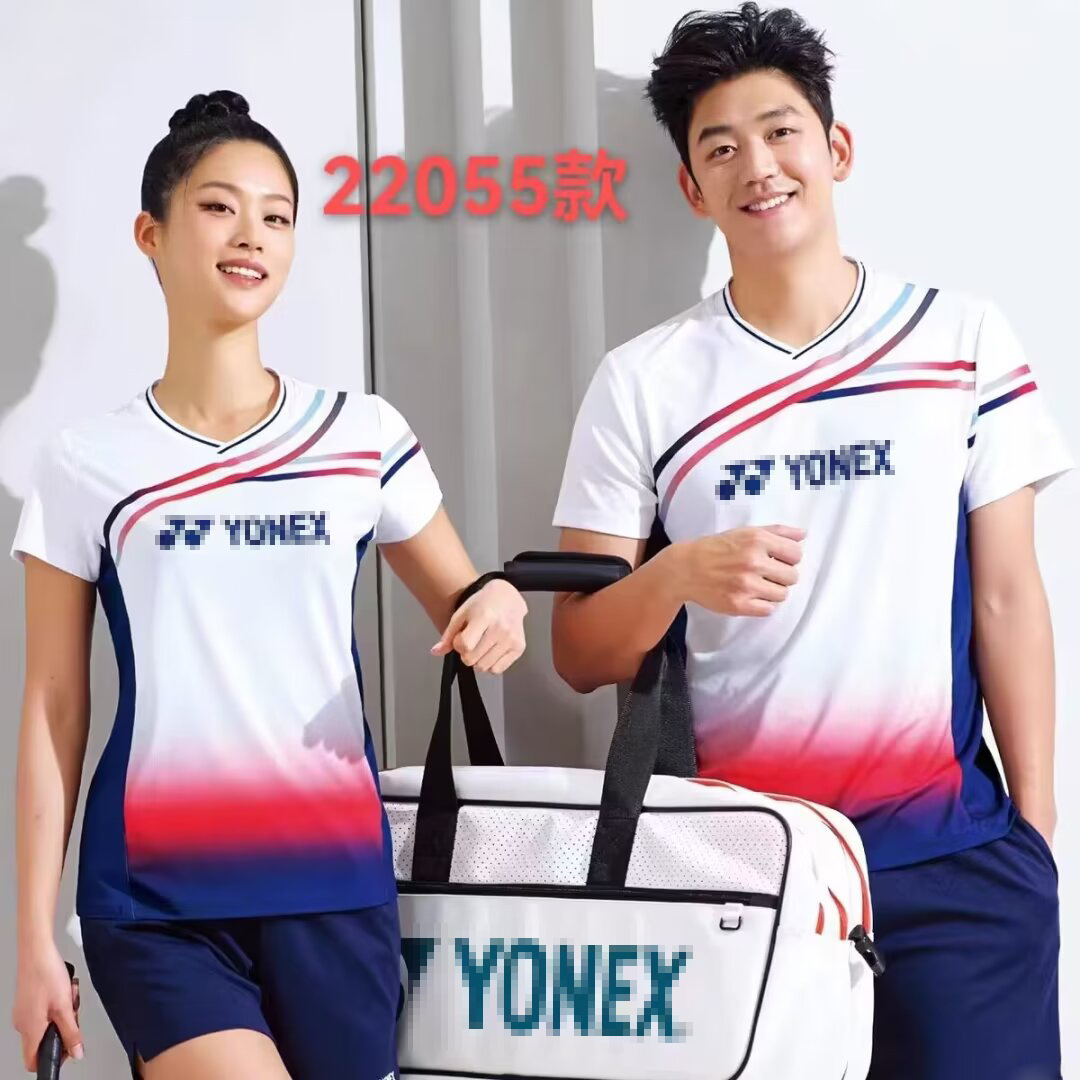 yy男女羽毛球服运动套装团购速干印字比赛服短袖训练短裤短裙冰丝