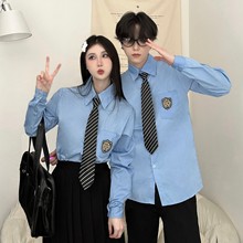 韩版班服套装初高中学生学院风衬衫春夏运动会校服合唱演出毕业服