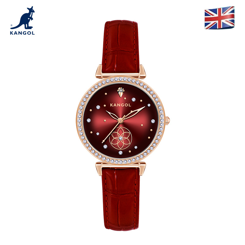 英国品牌坎戈尔袋鼠kangol全自动石英表女士手表学生防水-k602