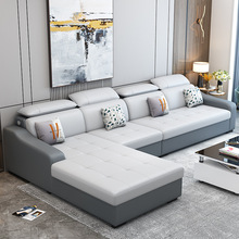 现代简约科技布沙发大小户型两用客厅折叠储物多功能沙发床免洗木