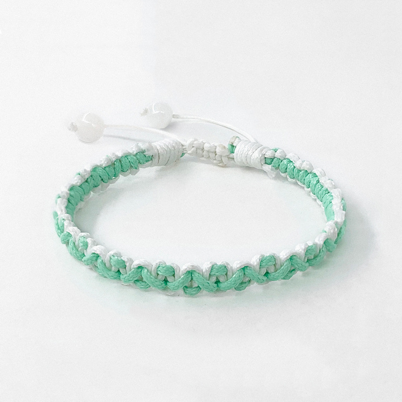 双色蜡线编织可调节友谊闺蜜幸运手链波欧美时尚编织系列手链