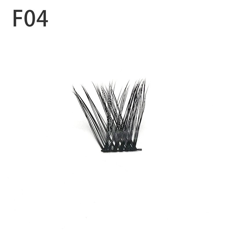 Cross-Border Segmented False Eyelashes Thick Long Single Cluster Self-Grafting Soft Natural Lazy Trilogy Little Devil