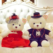 婚礼娃娃婚纱情侣公仔对熊毛绒玩具婚庆压床布娃娃一对结婚礼物