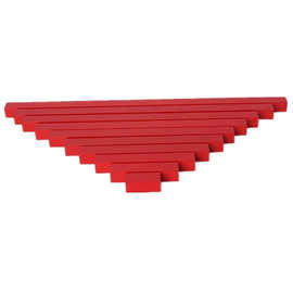 家庭版蒙氏红棒教具 蒙特蒙台梭利长棒幼儿教学感官迷你桌面长棒