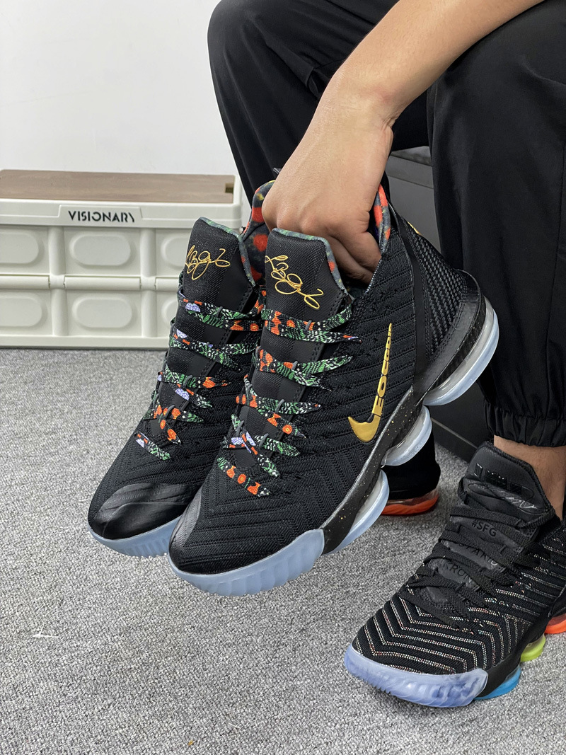 莆田批发詹姆斯球鞋16代全明星联名篮球鞋百搭男子中帮防滑减震