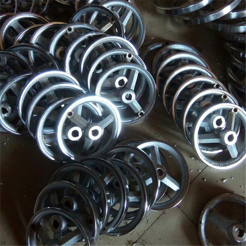 内孔可圆形方形机床铸铁手轮带手柄镀铬手摇轮光滑无毛刺-阿里巴巴