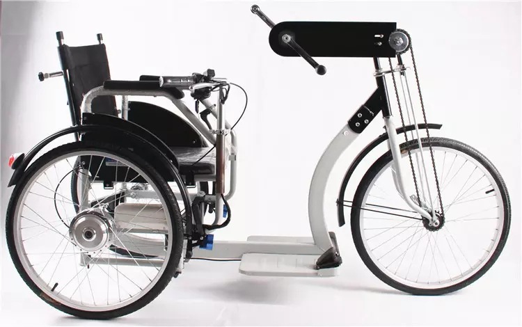 新款锂电手摇三轮老人折叠跨境电商 人力康复残疾人代步车免邮