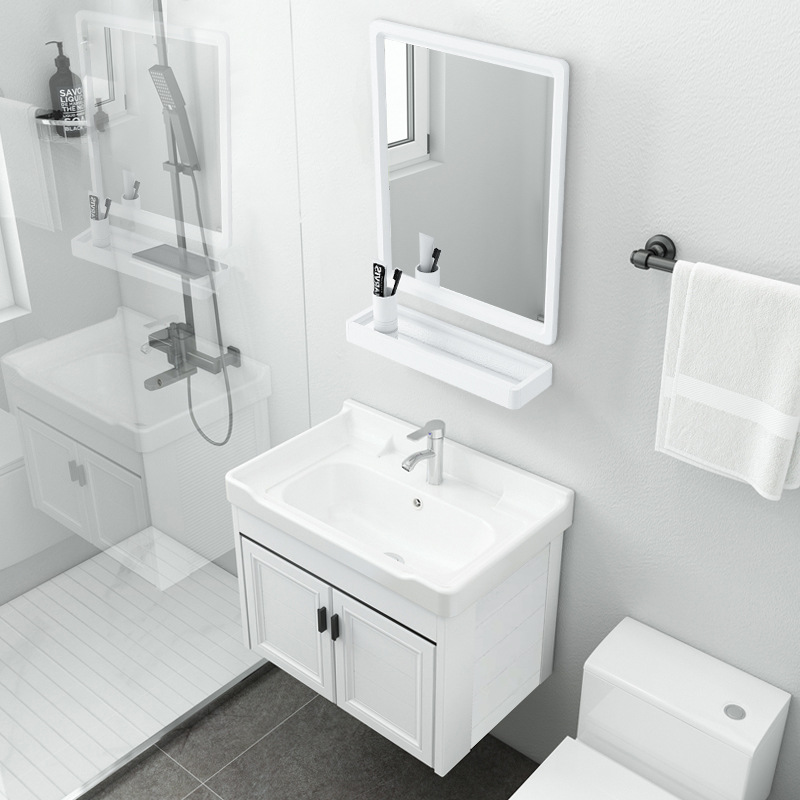 厕所洗手盆单盆池简易小户型卫生间洗漱台盆一体家用洗脸盆柜组合