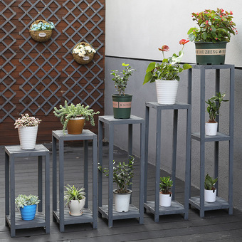 厂家批发实木多肉花架多层阳台室外防腐木花架子庭院户外单层矮花