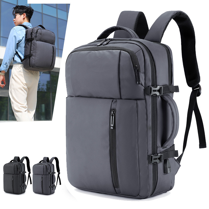 Cross-Border Derm Fashion Business Backpack Men's Large Capacity Multi-Functional Laptop Bag USB Charging Backpack