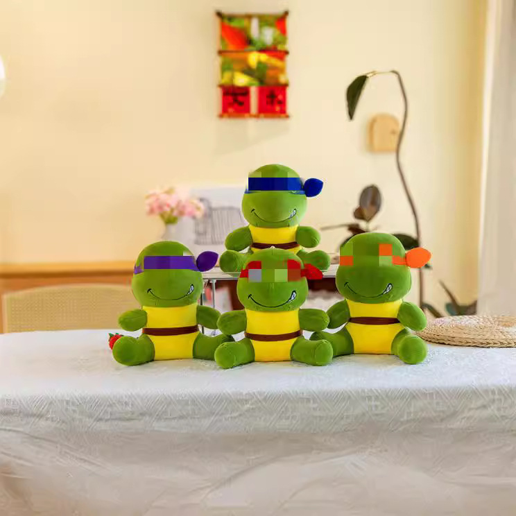 忍者乌龟玩偶毛绒玩具抓机娃娃小乌龟公仔布娃娃男孩生日礼物礼品