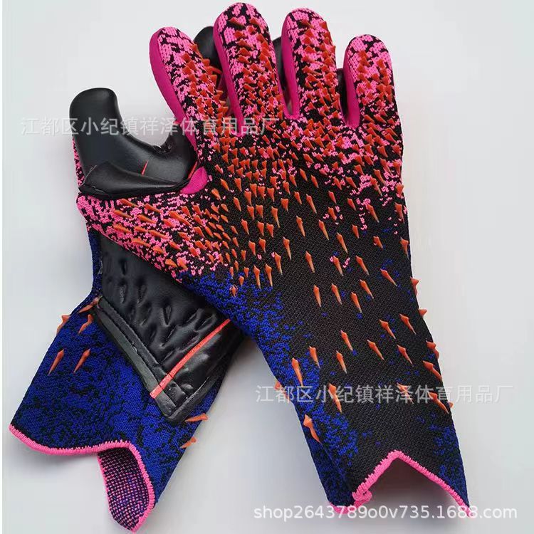 Football Goalkeeper Gloves Goalkeeper Adult and Children Goalkeeper Finger Guard Equipment Anti-Skid Training Wear-Resistant Gloves Breathable