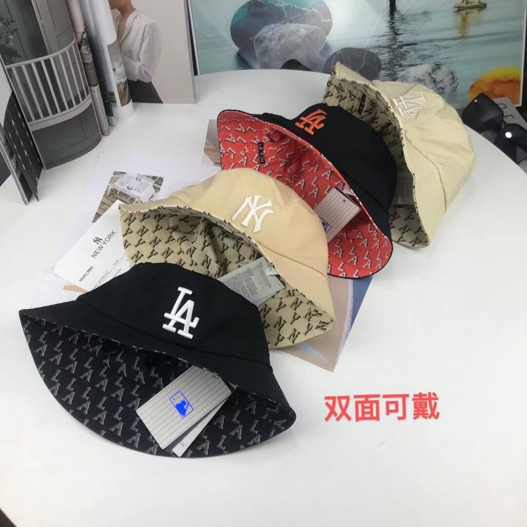 mlb双面渔夫帽专g同款男女款遮阳帽时尚潮款双面可带渔夫帽1492nf
