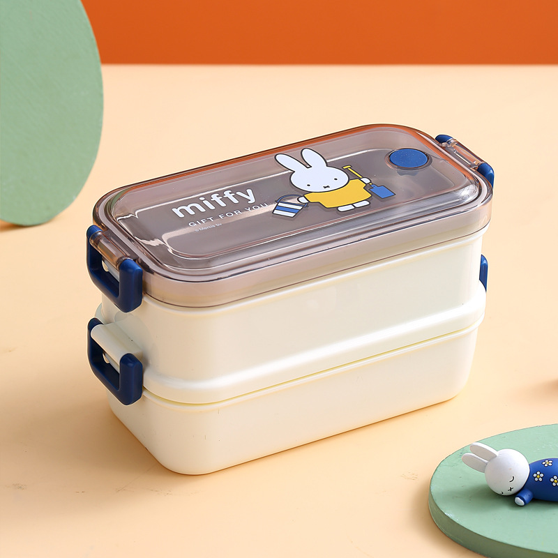 Miffy Miffy Double-Layer Stainless Steel Lunch Boxes Insulated Adult Student Lunch Lunch Box Bento Box Portable Handle