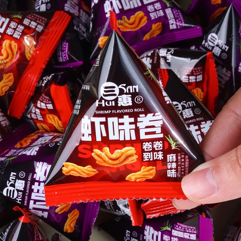 网红八爪烧虾味卷酥脆休闲怀旧下午茶零食锅巴独立包装尖角脆小吃