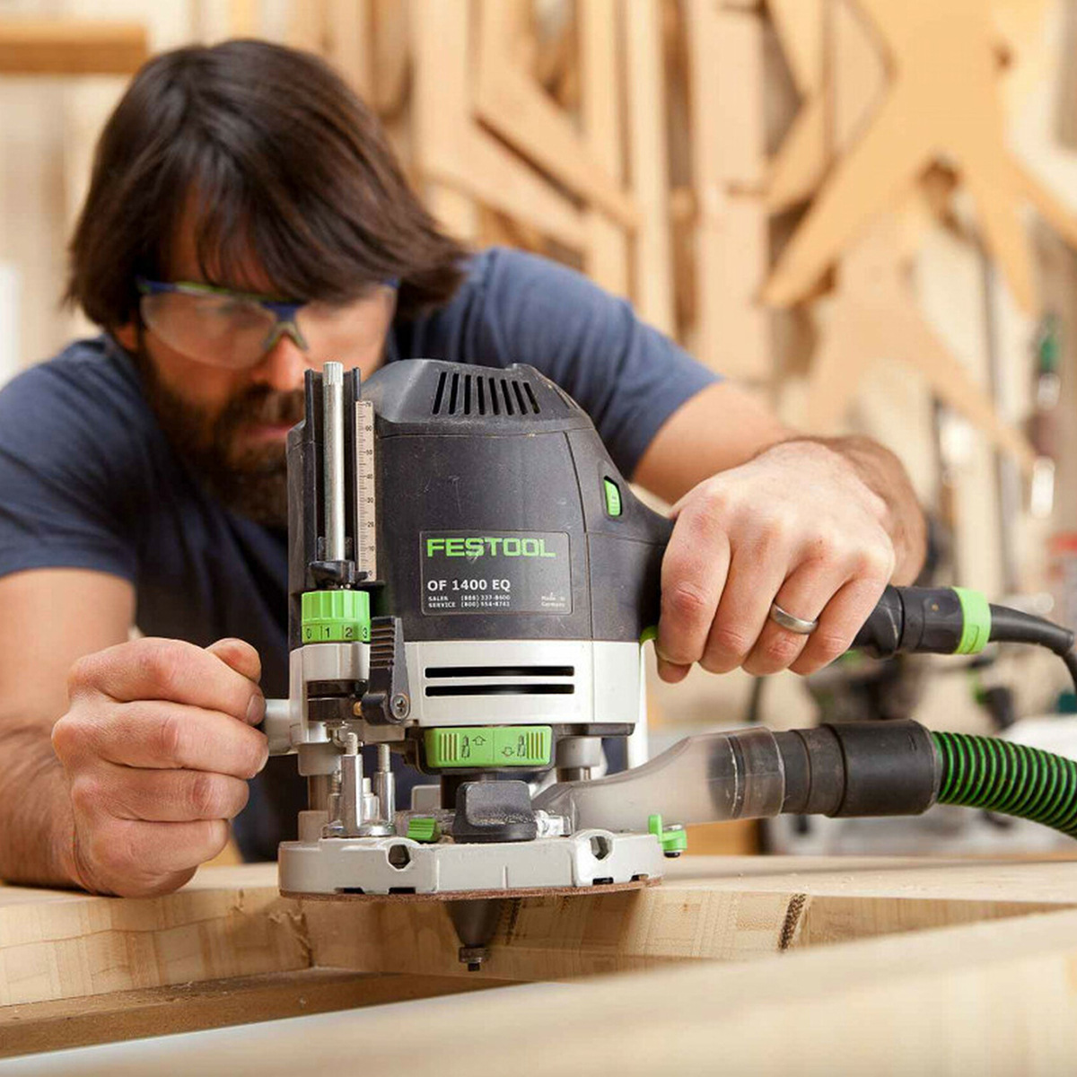 德国festool费斯托of1400木工铣机电木铣手持多功能雕刻机修边机