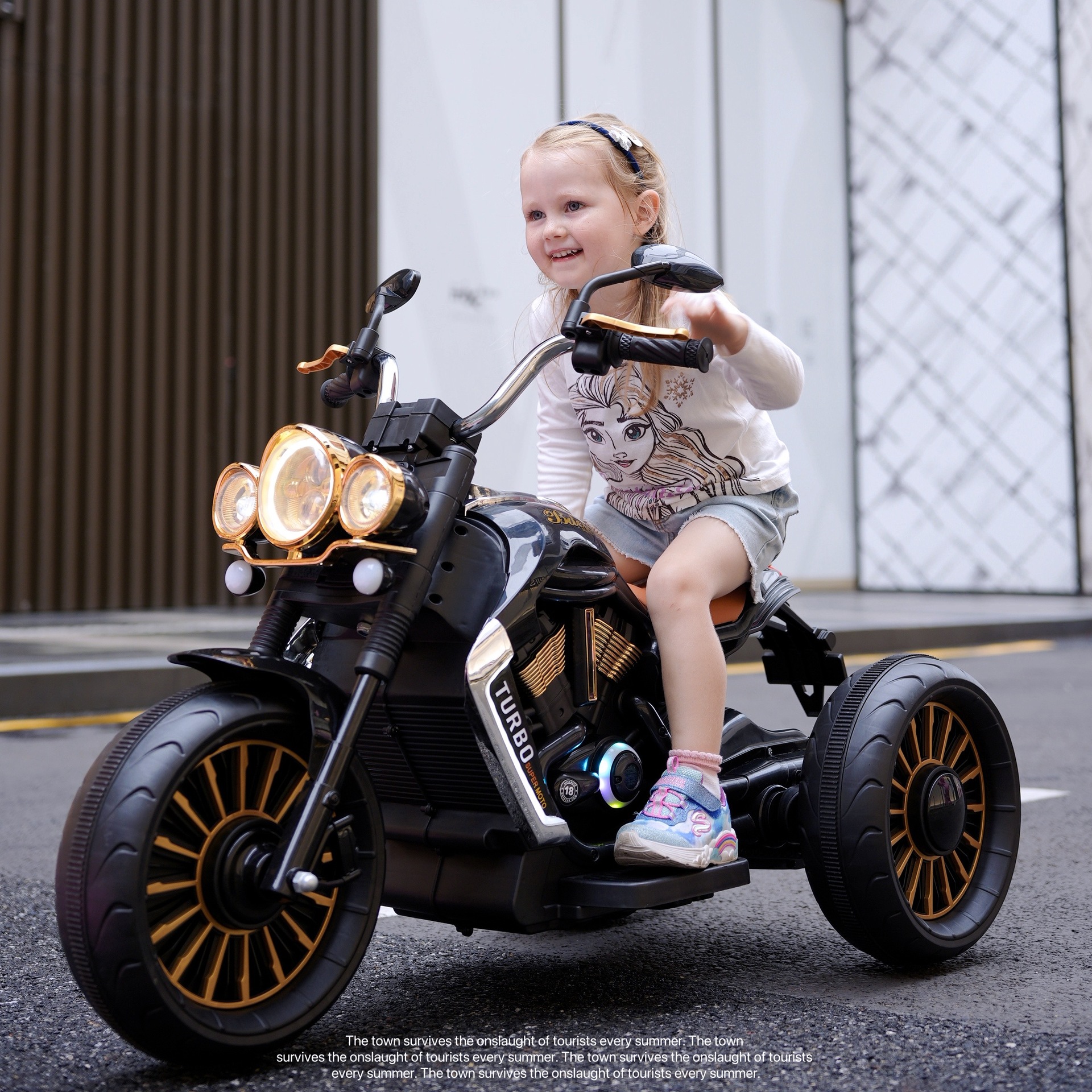 儿童电动摩托车3-11岁男女孩可坐三轮可充电大号哈雷电摩托童车