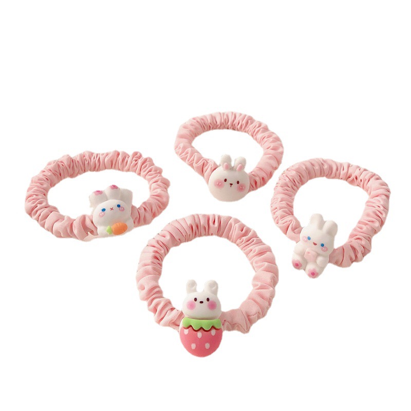 Cartoon Cute Rabbit Hair Band Rubber Band Hair-Binding Updo Bun Head Hair Rope Does Not Hurt Hair Rubber Bands Temperament Headband Hair Accessories