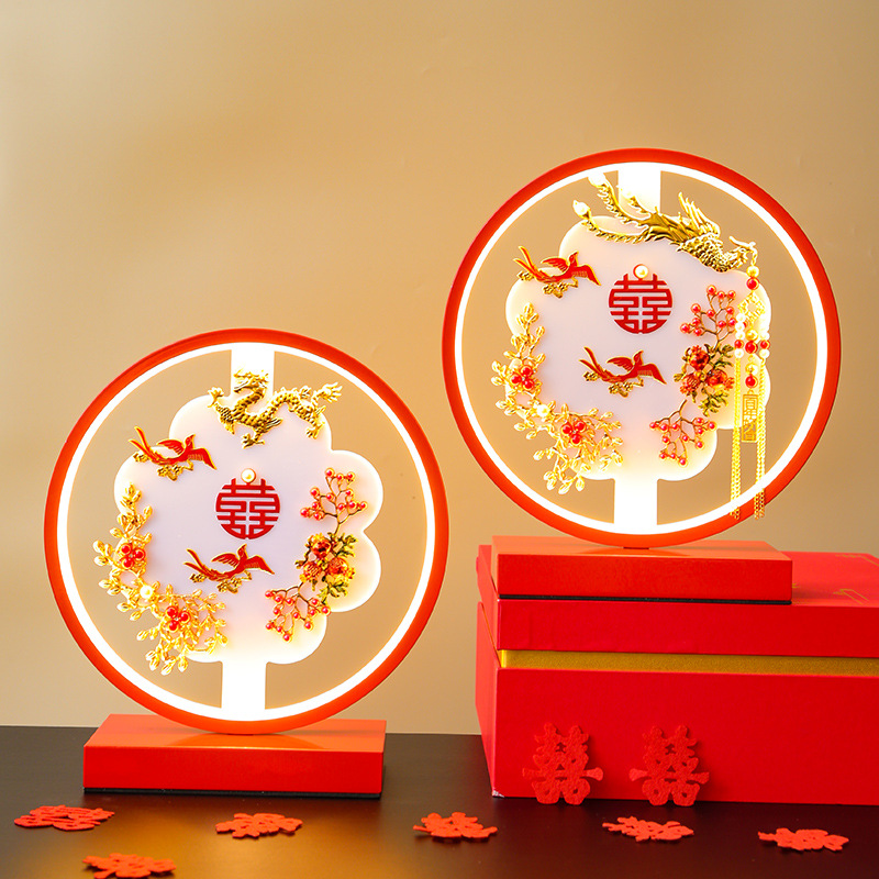 结婚长明灯婚房床头灯卧室台灯送新人陪嫁灯实用新婚礼物-阿里巴巴