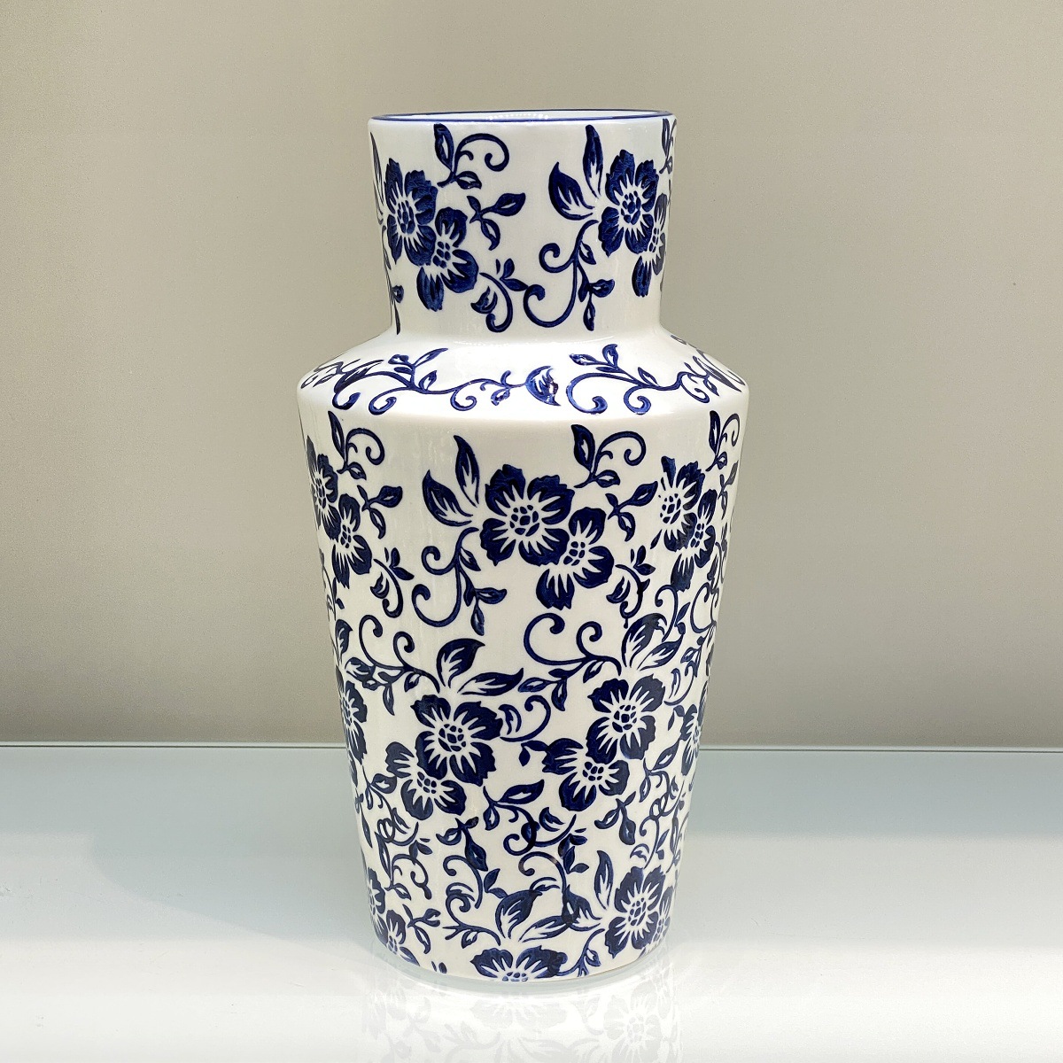 new chinese style blue and white porcelain ceramic flower bottle flower flower arrangement ornaments living room and wine cabinet decorations flower arrangement 1