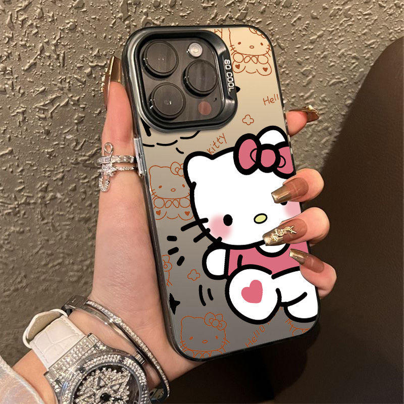 可爱多个kt猫苹果11/12手机壳iPhone13/14/15promax彩银xr大孔xPC