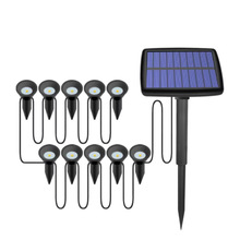 跨境太阳能灯庭院灯一拖十户外装饰防水花园灯引路灯太阳能路径灯