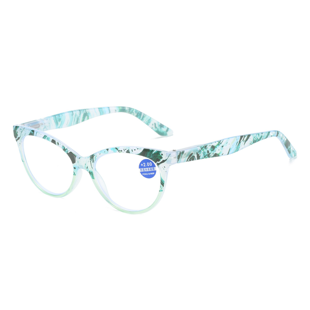 Fashion Cat Eye Pattern Reading Glasses New Portable HD Full Rim Frame Personalized Presbyopic Glasses Wholesale