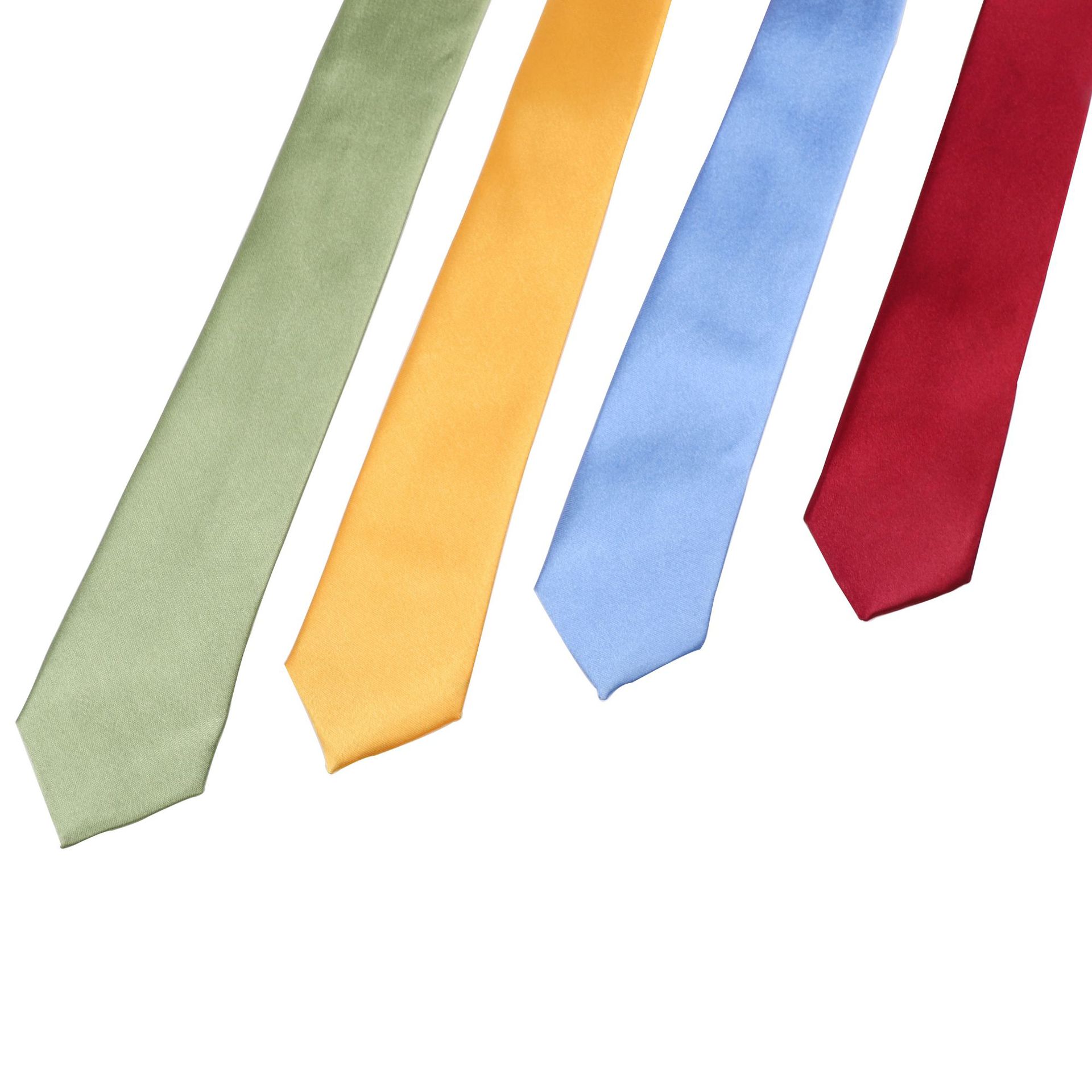 5cm色丁领带纯色男士女士商务西装衬衫休闲手打韩版亮闪彩色尖头