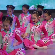 儿童古典舞蹈演出服女童伞舞扇子舞秧歌服飘逸中国风戏蝶舞表演服
