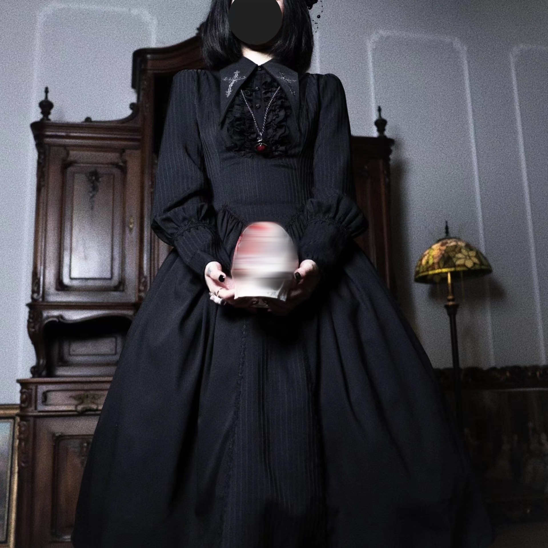 洛丽塔暗黑哥特风lolita祷赎之歌连衣裙秋冬新款洋装