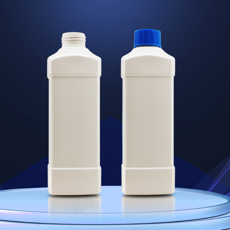 (现货秒发)1000ml安利消毒液瓶白色方瓶pe耐酸碱消毒水瓶旋盖瓶