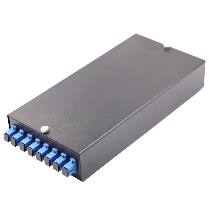 8口加厚光纤终端盒光纤盒sc方口桌面光缆熔接盒热熔盒监控满配