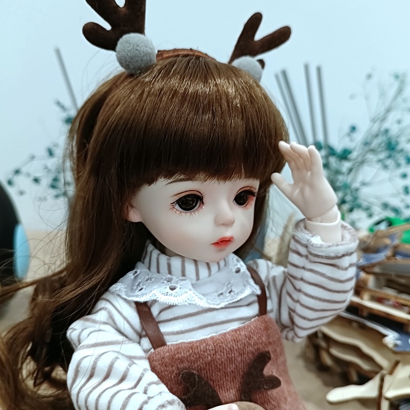 30cm手工改妆6分实体关节bjd仿真女孩儿童公主玩具洋娃娃生日礼物
